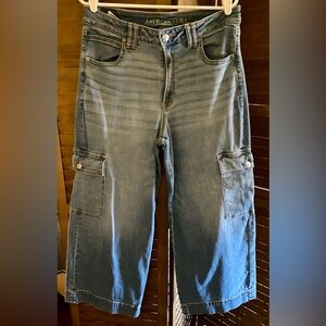 American Eagle Outfitters Women’s Blue Cargo Jeans
